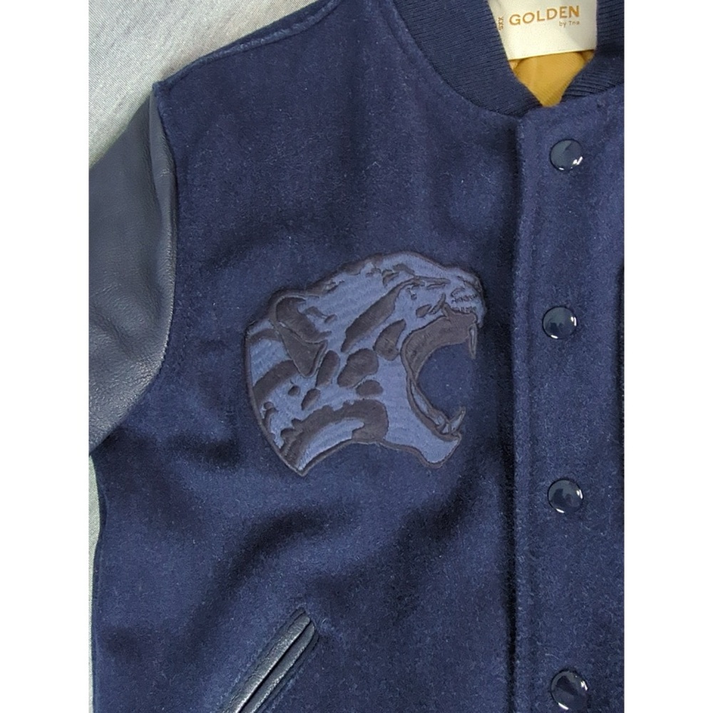 👯‍♀️Host Pick⚡️Golden by TNA Wool Blend and Leather Varsity Jacket - Picture 3 of 12